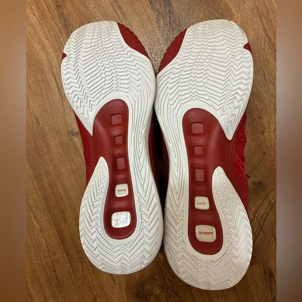 Nike Zoom HyperRev 2015 Red White Basketball Shoes Men's Size 17 RARE Big & Tall